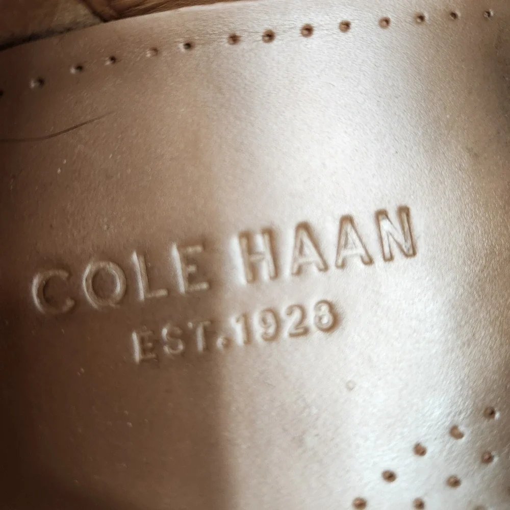 Cole Haan Warren Oxford Shoes Mens 11.5 M‎  Brown Leather Apron Toe Derby Shoes